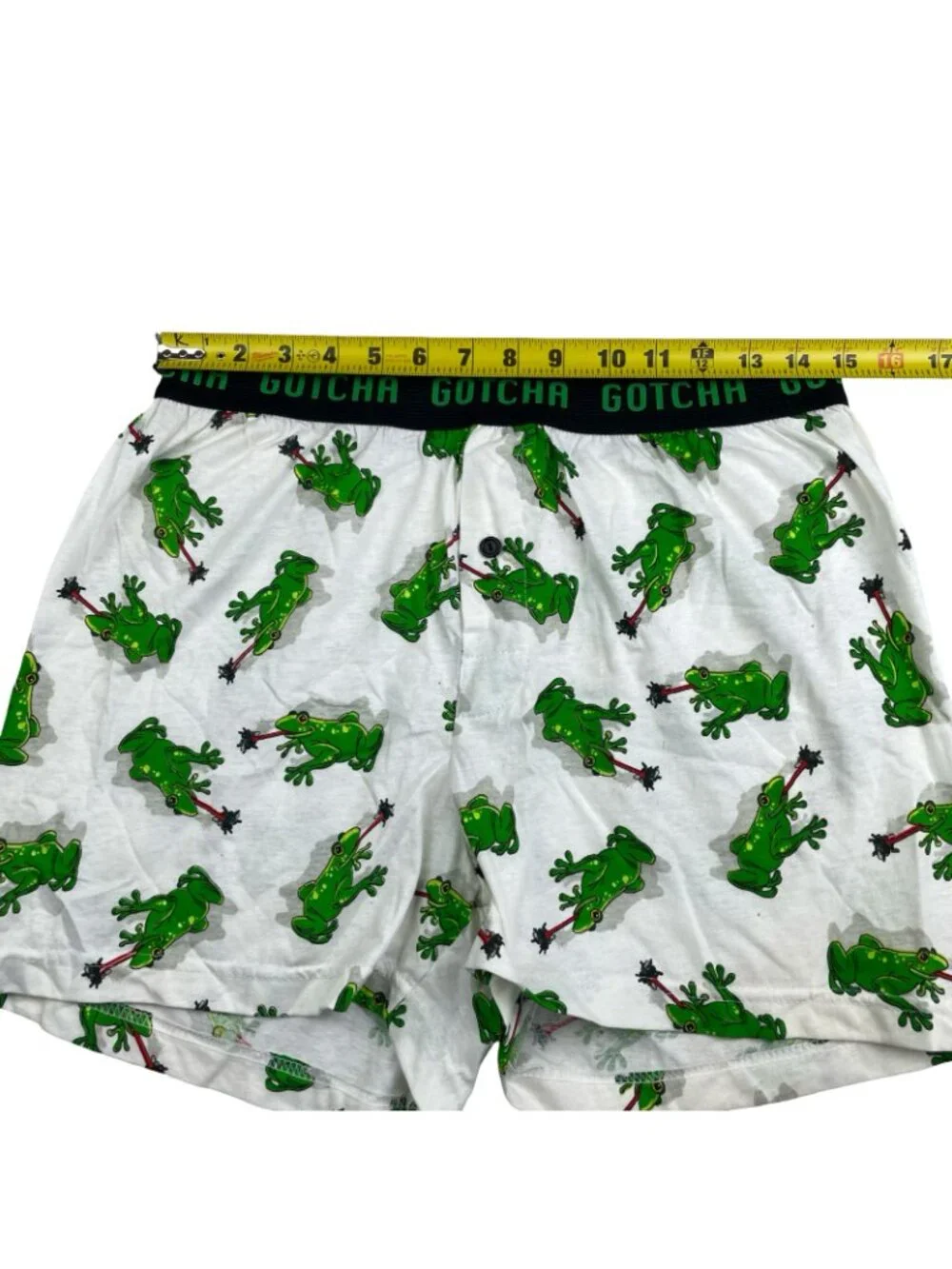 NEW VTG Gotcha x Basic Equipment Men's Tree Frogs All-Over Boxer Shorts • Medium